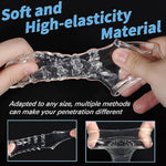 New Cock Delay Loop Sleeve For Men, Reusable Ultra-Soft Penis Enlarger Cock Extender Sheath Men Cock Condom Male Sex Toys - Clear