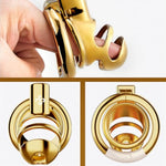 Gold Chastity Cage With Anti-Slip Belt, Waterproof Design, Penis Cage Set With Privacy Cylinder And Key, Hollow Breathable Chastity Device Sex Sm Bondage Toys