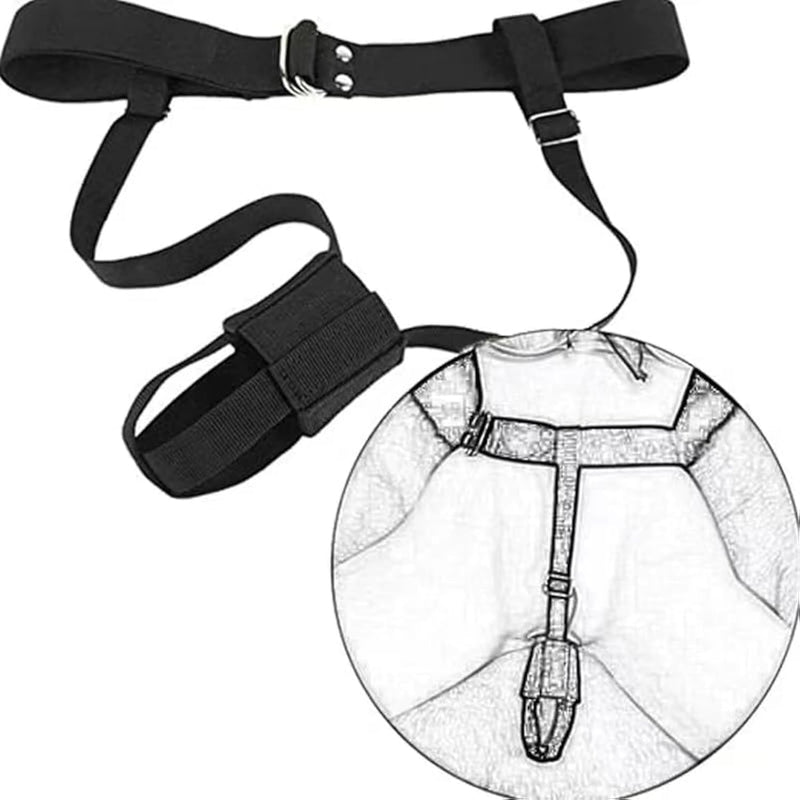 Waist Bdsm Belt Vibrator Leather Harness Vibrator Holder Bondage Strap-On Harness Bdsm Chastity Forced Orgasm Belt For Dildofor Women