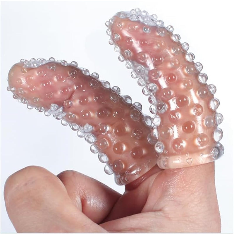 Finger Vibrator Sleeves Accessories For Sex,G-Spot Clitoral Vagina Anal Nipple Sex Massager Stimulation,Adult Finger Sleeves Stimulator,Soft Silicone Sex Toys For Couples Lesbian Gay