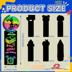 96Pcs Welcome Back to School Scratch Art Bookmarks Crafts Kit for Kids