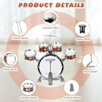 Toy Drum Set For Toddler Kids | Jazz Drum Kit With 5 Drums Percussion Musical Instruments Toys For 3 4 5 Year Old Boys Girls Gifts Ages 3-5