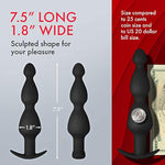 F-52 Cone Beads Anal Plug, Silicone Anal Beads Plug For Comfortable Long-Term Wear Prostate Massager Sex Toy With Narrow Flared Base & Long Neck For Men Women