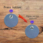 Adult Couples Sex Game Button Gyro With 3D Printed Various Sexual Positions - Hard - Wearing & Easy To Operate (Blue)