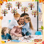 438 Pcs Fall Thanksgiving Craft Kit, DIY Thankful Tree Ornaments with Leaves & Squirrels