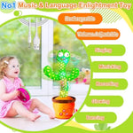 Rechargeable Baby Toys Dancing Talking Cactus Toy For Baby, Volume Adjustable, Singing, Mimicking, Repeating, Baby Infant Toys For Girls Boys, Birthday/Chirstmas Gifts For 1 Year Old