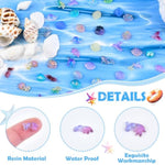 200Pcs Mini Resin Ocean Animals Miniature Plastic Fish Aquarium Decorations