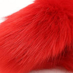 Anal Plug Stainless Steel With Fox Tail Fetish Fox Tail Butt Plug Erotic Buttplug Sexy Cosplay Anal Dildo Sex Toy Smooth Anus Toy Buttplug Anal Toy-Red & White