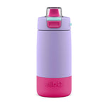 Kids Colby 12oz Stainless Steel Insulated Water Bottle with Straw and Built-In Silicone Coaster Carrying Handle and Leak-Proof Locking Lid for School Backpack, Lunchbox, and Outdoor Sports