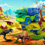 19 In 1 Dinosaur Toys For Kids 3-5 5-7, Dinosaur Truck Set For Toddlers With 3 Pull Back Cars, 8 Dino Figures, Christmas And Birthday Gifts Toy For 3 4 5 6 7 Years Old Boys And Girls