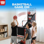 Basketball Arcade Game Indoor For Kids - Electronic Basketball Shooting Game For Boys Age 4 5 6 7 8, Portable Basketball Hoop Arcade Set With Score Counter For Boys 8-12