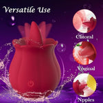 Tongue Clitoral Rose Vibrator, Sex Toys Vibration Stimulator For Women | Licking Rose Adult Toy | 10 Speed Vibrating, For Couples Female Anal Clitoris Nipple Ears G Spot For Her Pleasure, Red