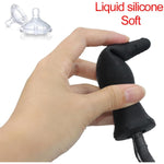 Silicone Butt Plug Vibrating Inflatable Anal Plug Sex Toy Anal Trainer Anal Plug Butt Plug Men'S Anal Toy Anal Trainer For Beginner Sexual Stimulation Device