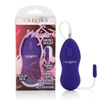 Whisper Micro Bullet – Self Heating Wired Pocket Bullet Vibrator - Remote Control Sex Toys For Couples - Adult Egg Massager - 1.25 Inch - Purple (Pack Of 2)