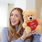 Sha You Fine - 10" Teddy Bear - Couples Gifts For Her Him - Funny Stuffed Animal For Girlfriend, Boyfriend, Best Friend - Birthday, Engagement, Valentines, Anniversary, Wedding