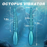 Vibrating Tentacle Monster Dildo Fantasy Sex Toy For Women, Silicone Octopus Tentacle G-Spot Clitoral Vibrator Dildo With 10 Modes, 10 Inch Realistic Slim Electric Prostate Dildos Anal Plug Female Toy