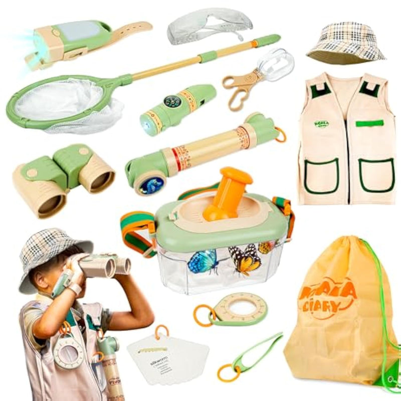 Kids Explorer Kit, 27 Pcs Outdoor Explorer Kit & Bug Catching Kits - Kid Nature Kits Outdoor Camping Adventure Toys For Kids 3+ Years Old