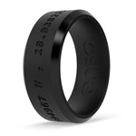 X Chris Burkard Bevel Silicone Rings - Comfortable And Flexible - Maelifell Coordinate - Obsidian - Size 11