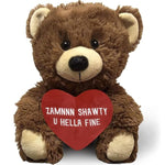 Zamnnn Sha U Hella Fine - 10" Teddy Bear & Gift Bag - Funny Stuffed Animal Plush Gift For Girlfriend, Boyfriend, Best Friend - Birthday, Engagement, Valentines, Anniversary, Wedding - Witty Bears