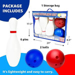 17 Inch Huge Bowling 6 Pins Set With Storage Bag - Outdoor & Indoor Play Toys, Backyard Games Kids Activities, Family Party, Birthday For Toddlers Ages 5 6 7 8 Year Old - Amazon Exclusive