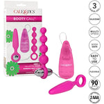 Calexotics Booty Call Vibro Kit - Vibrating Bullet Anal Pleasure Beads - Vibe Egg Anal Probe Adult Sex Toy - Pink