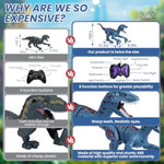 Large Remote Control Dinosaur Toys Kids - Jurassic Velociraptor Toys Imitates Walking And Sounds - Robot Toys That Can Sing, Shaking Head And Tail