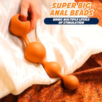 2.4 Inch Diameter Large Octopus Balls Anal Beads For Men/Women - 100% Silicone Anal Bead Long Anal Beads With Gradual Size Increase & Safe Pull Ring - Easy To Clean Sex Beads Anal Toys Butt Toy
