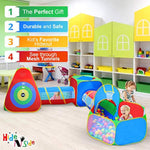 5Pc Kids Ball Pit Tents And Tunnels, Toddler Jungle Gym Play Tent With Play Crawl Tunnel Toy, For Boys Babies Infants Children, Indoor Outdoor Gift, Target Game W/ 4 Dart Balls