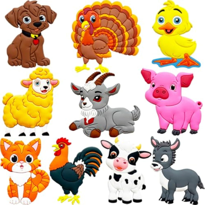 Fridge Magnets For Toddlers Farm Animals - Refrigerator Magnets For Kids - Montessori Learning Toys For Baby - Toddler Magnets For Refrigerator - Kid Magnet For Whiteboard Cute Rubber Magnetic Gift