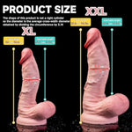 Realistic Silicone Suction Cup Dildo For Hands-Free Play & G-Spot Stimulation - Body Safe Adult Sex Toy For Couples Men Women - Vivid Thrill