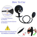Inflatable Anal Butt Plug Prostate Stimulation Device with Rolling Steel Ball Vaginal Dilator for Enhanced Pleasure in LGBT Intimate Play, Sex Toys for Man/Women Beginners?Pro Players (1 Steel Ball)
