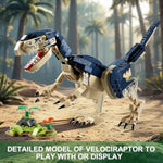 910-Piece Dinosaur Toy Building Sets, Build Mighty T.Rex & Velociraptor, Dinos World Building Kit For Boys And Girls Ages 6+ Year Old, Gift Ideas For Christmas And Birthdays