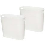 Small Trash Can Plastic Bathroom Wastebasket 3.2 Gallon Slim Garbage Container B