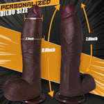 Large Realistic Black Dildo for Women's Pleasure - Soft Anal Sex Toy with Powerful Suction Cup