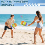 New Twist Beach Pickleball Set - Including 2 Racquets, 3 Tpr Balls, 6 Fast Birdies, 2 Slow Birdies,Summer Rackets Game For Adults Kids Family Play, Large