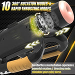 Automatic Male Masturbator Sex Toys For Men - Electric Adult Sex Machine With 10 Thrusting & Rotating Modes, Hands Free Stroker With Double Side Handle With Phone Holder Pocket Pussy Sleeves For Men