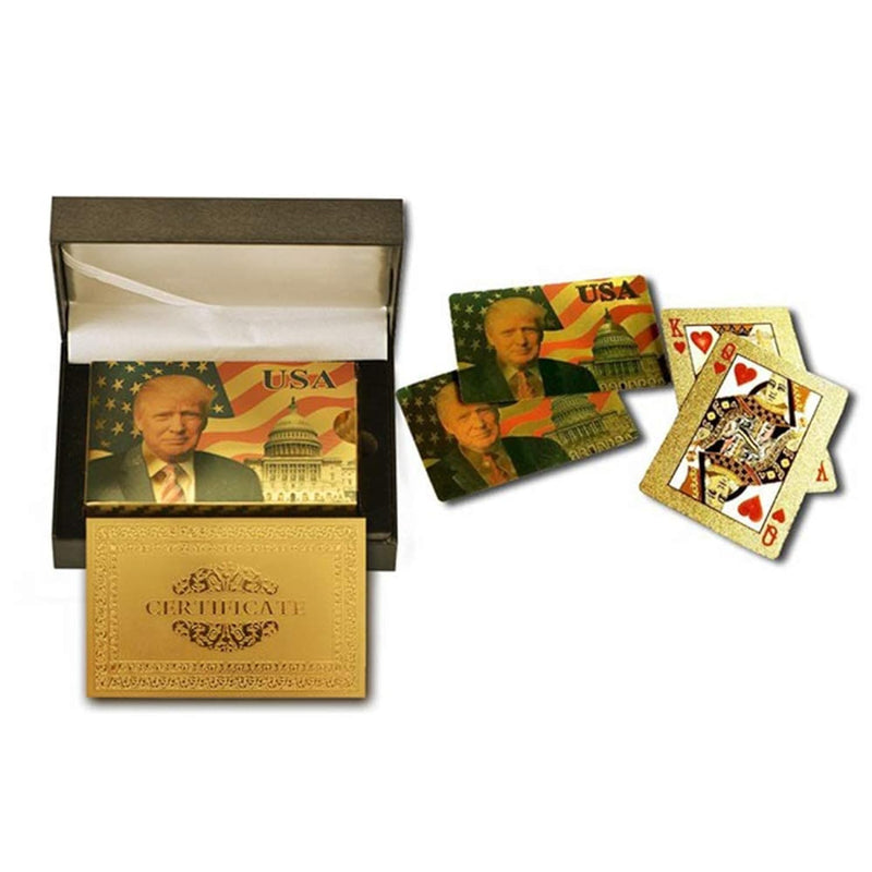 Donald Trump Playing Cards Gold Plated Playing Cards Gold Plated Deck Of Wa