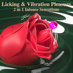 Sex Toys For Women, Rose Sex Toy Vibrator With 9 Tongue Licking & 9 Vibration Adult Toys, Rose Vibrator Adult Toy Dildo Clitoral Vibrators, Adult Sex Toys & Games
