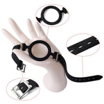 Sm Open Mouth Gag Silicone O-Ring Gag Oral Sex Bdsm Bondage Fetish Slave Restraints Sex Gag Muzzles Sex Toy Adjustable (Pink)