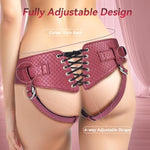 Strap On Dildo Harness For Women Men Pegging Sex Toys, Fully Adjustable Vegan Leather Strap And Corset Style Back With 3 Size Metal O-Rings Adult Toy For Lesbian Gay Couples