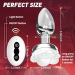 Rose Anal Plug Sex Toys Vibrator, Metal Adult Toy Vibrating Butt Plug With 10 Light Up & 10 Vibrating Modes, Remote Control Prostate Massager Adult Sex Toys & Games, Adult Toys For Women And Men