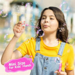 24 Pack Unicorn Bubble Wands for Kids, Rainbow Party Favors & Goodie Bag Fillers