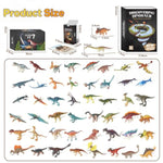 Dinosaur Toys Book With 50 Pcs Different Dinosaurs Figures & Pokers,Interactive Perfect For Kids Dinosaurs Educational Toys For 3 4 5 6 7 8 12 Year Old Boys&Girls
