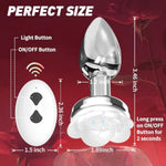 Vibrating Butt Plug Vibrator Adult Sex Toys, Rose Anal Plug Vibrators With 10 Fashion Light Up & Vibration Modes, Remote Control Anal Toys Prostate Massager Sexual Pleasure Tools For Women Men Couple