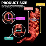 Silicone Penis Sleeve With Cock Ring-Waterproof Sleeve Extender For Men, Fantasy Dragon-Shaped Pennis Sleeve Girth Enhancer For Sex, Enlarged Thicker For Delayed Ejaculation (T404-F)
