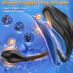 Prostate Massager Anal Plug Sex Toys - Vibrating Butt Plug Male Sex Toys For Men Sex Toy Dual Motor 9+9 Vibrator Anal Dildo Beads Adult Toys Penis Training Sit Ride Perineum Clitoral Stimulator