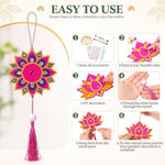 24 Sets Diwali Lotus Crafts for Kids, Color Your Own Masterpiece