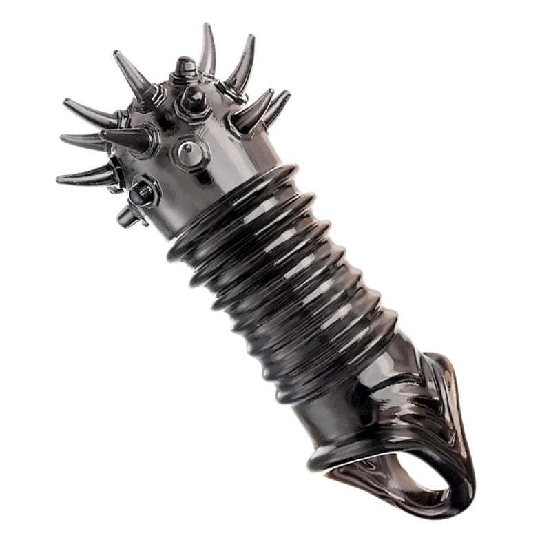 Tpe Penis Sleeve With Massage Points Cock Sleeve Penis Ring To Delay Ejaculation Reusable Penis Extender Penis Enlargement Sleeve Adult Toys Sex Toys For Men (Black)