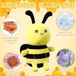 Christmas Microwavable Weighted Stuffed Animal For Kids Lavender Scented Cute Plush Heatable Coolable Plushie For Gift Adults Soothing Warmth Comfort Heating Pad For Cramps(Bee)