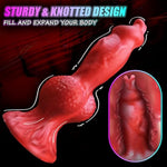 7'' Dog Knot Silicone Dildo for Men and Women - Realistic Animal Anal Toy with Suction Cup